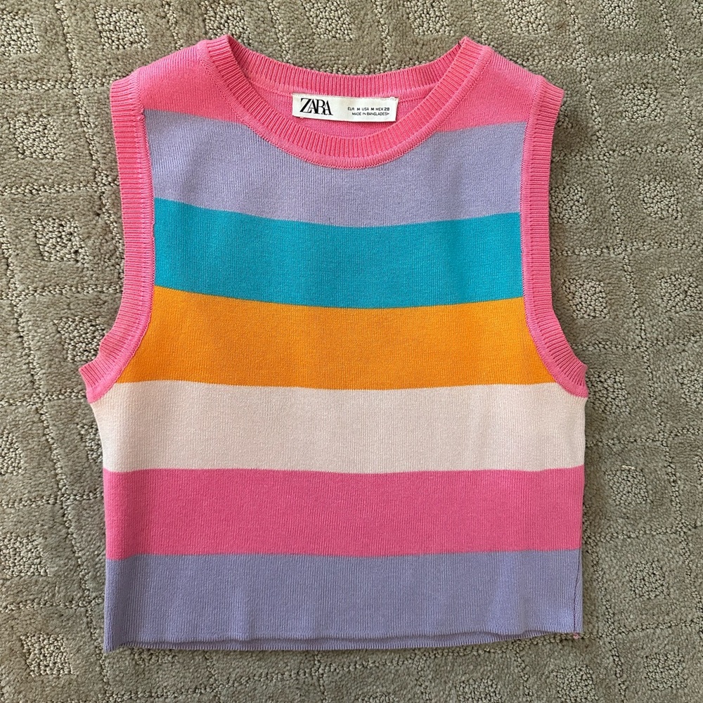 Zara Striped Crop Top
